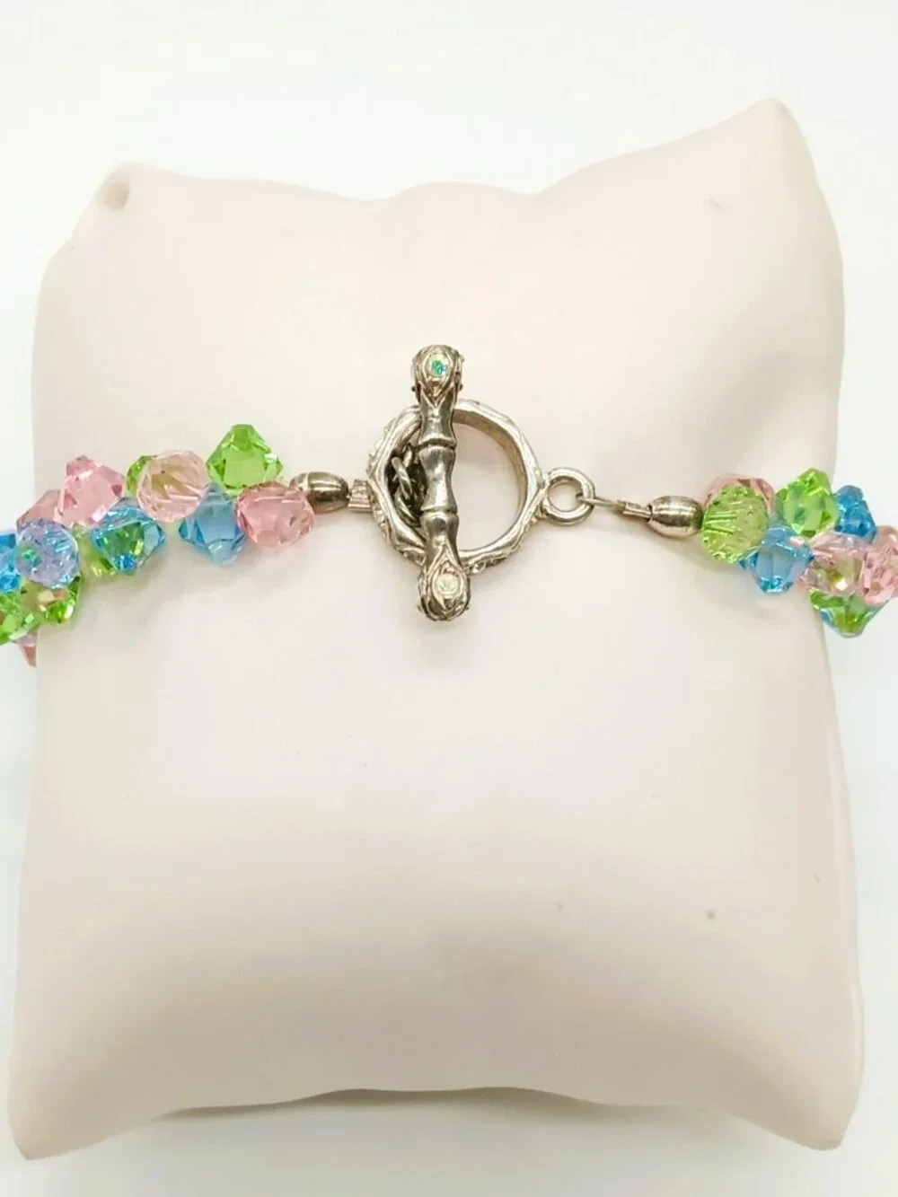 Pastel Crystal Weaved Bead Bracelet 7